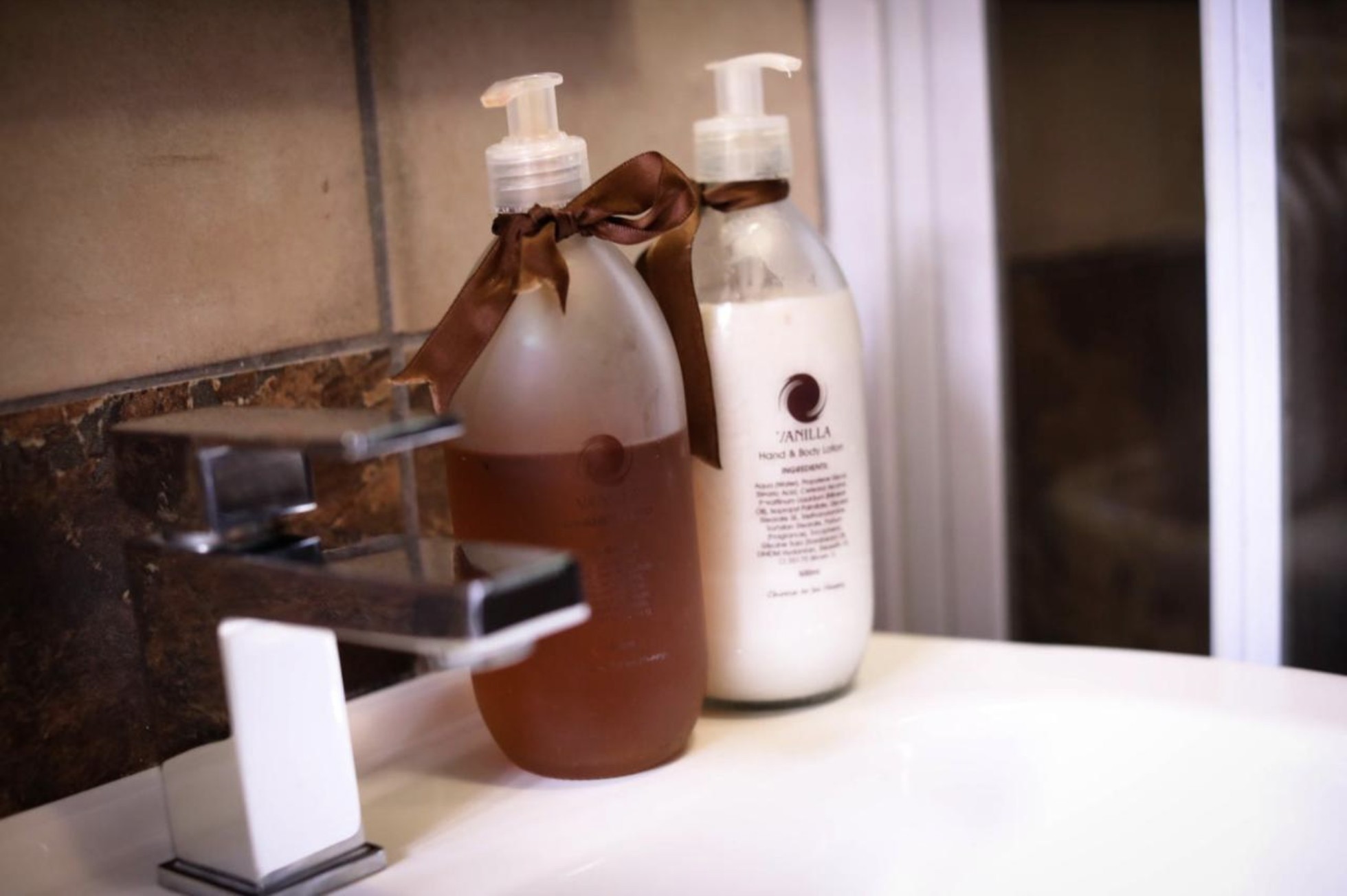 Bathroom amenities detail at Kokkariba Guest House, Hoedspruit